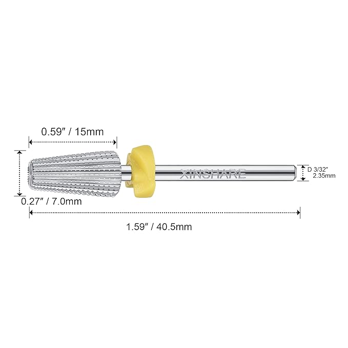 Nail Drill Bit 5 in 1 Multifunctional Drill Bit Carbide 2 Way Rotate Use for Both Left and Right Handed, Fast Remove Acrylic or Hard Gel, Manicure Nail Drill Machine,Extra Fine