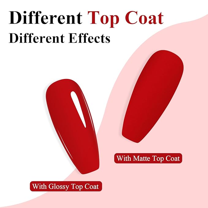 Imtiti Red Gel Nail Polish, Christmas Red Gel Polish Autumn Winter Soak Off UV LED High Gloss Art Manicure Salon DIY Design 10ML
