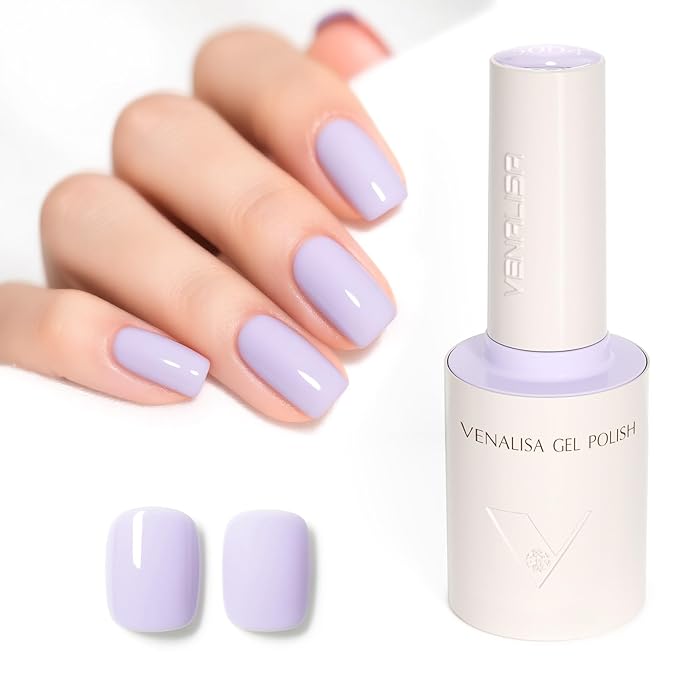 VENALISA Purple Gel Nail Polish 1 Pcs 10ML Pastel Purple Gel Polish Soak Off Salon Manicure DIY at Home Nail Art For Girls Women