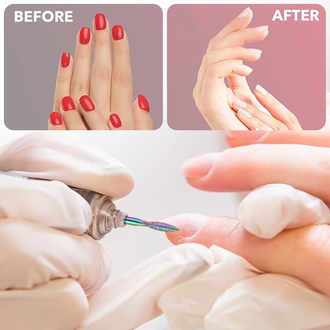 Pack of 20 Ceramic Nail Cutter Attachments Bits Diamond Professional Nail Cutter Attachments Removal Gel Acrylic Cuticle Tungsten Carbide Nail Drill for Manicure Pedicure