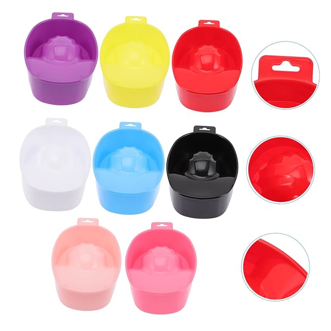 Mipcase 8pcs Nail Polish Gel Remover Bowl Cuticle Soaking Bowl for Hand Material Nail Art Supplies
