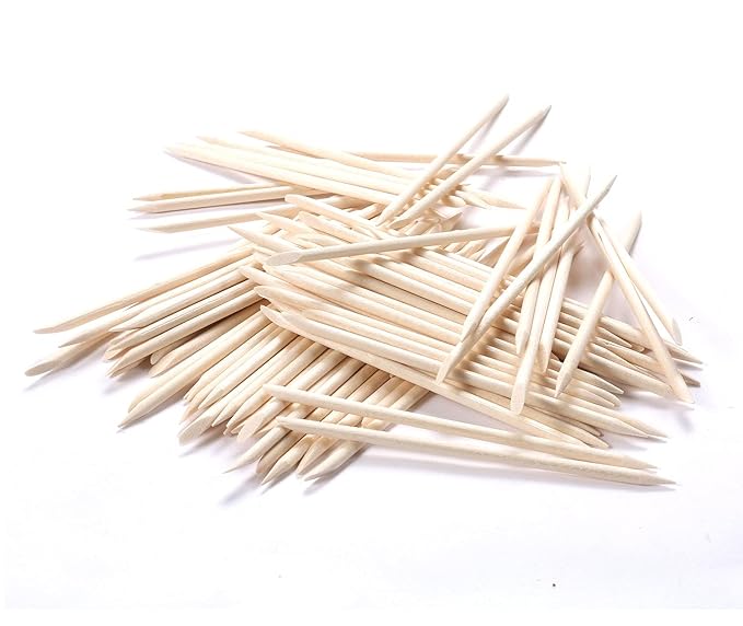 400Pcs Orange Wood Sticks for Nails, HOOMBOOM Double Sided Cuticle Pusher Remover Nail Art Manicure Pedicure Tool