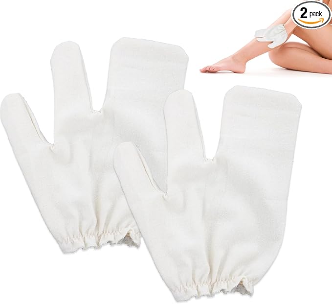 1 Pair of Garshana Gloves Raw Silk Massage Gloves Ayurvedic Massage, Body Exfoliation, Detox, Spa and Home Use, Suitable for Dry Brushing and Glowing Skin (Beige)