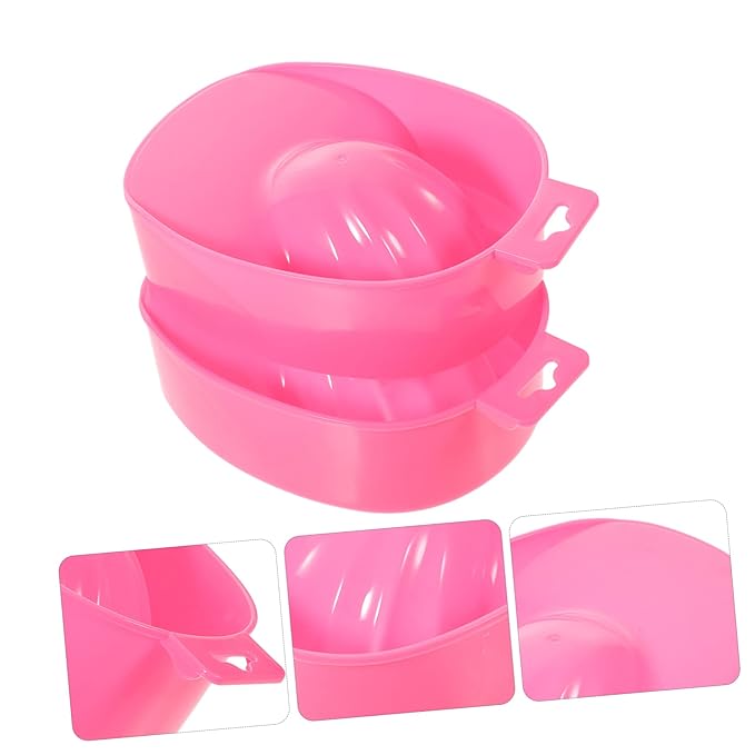 2pcs Nail Soak Bowls Manicure Soaking Bowl Nail Cuticle Remover Hand Care Art