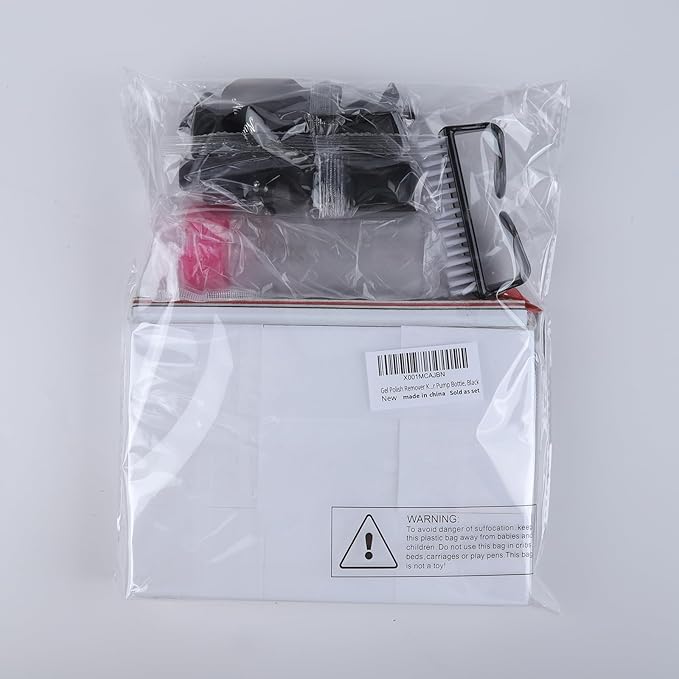 FANDAME Gel Nail Polish Remover Tools Kit, 10 PCS Nail Polish Remover Clips Black, 100ml Nail Polish Remover Bottle, 500PCS Cotton Pad, Nail Brush, Cuticle Pusher, Nail File, Buffer Block Tools kit