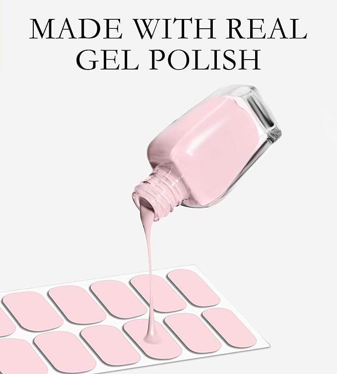 Nail Polish Strips, 32PCS Salon Quality Wraps, Long Lasting Gel Nail Stickers for Women Easy Apply& Remove (Violet Petal Purple)