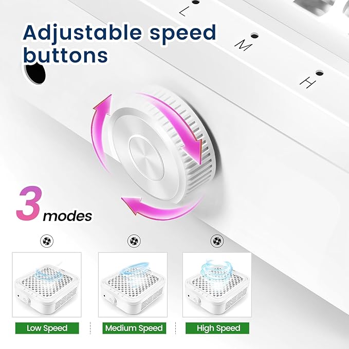 JODSONE 120W Nail Dust Collector Powerful Vacuum Fan Dust Collector Nail with Reusable Filter Manicure Pedicure Tool for Acrylic Nail Polishing Salon and Home Use