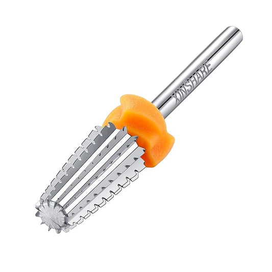 5 in 1 Nail Drill Bits 3/32" Carbide Bits Fast Remove Acrylic or Hard Gel Polishing Suitable for Manicure Pedicure Nail Art Cuticle Bits Both Left and Right Handed Two Way Rotate 2XC