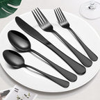 Black Silverware Set for 8, 40 Pieces Stainless Steel Flatware Cutlery Set - Image 8