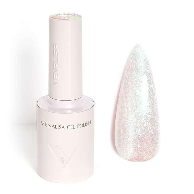 VENALISA Mermaid Pink Glitter Gel Nail Polish 1 Pcs 10ML Soak Off Salon Manicure DIY at Home Nail Art For Girls Women