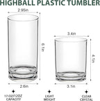 RLWY Acrylic Plastic Drinking Glasses Set of 12 - Image 3