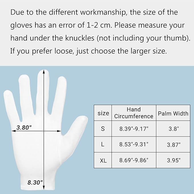5 Pairs Archival Photo Gloves, White Small Work Gloves For Handling Art Working Photography Men & Womens Cloth Gloves Liners Bulk for Handling Jewelry, Film, Photo, Coin Metal Inspection