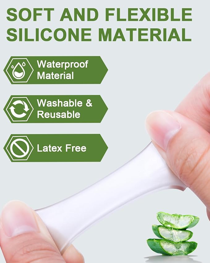 24PCS Silicone Toe Sleeves Protectors Gel Corn Pads Toe Tube Cushions with 4 Size, Soft Toes Covers for Women Men Pain Relief, Calluses, Blisters, Bunion, Hammertoes (24Pc, Silicone)
