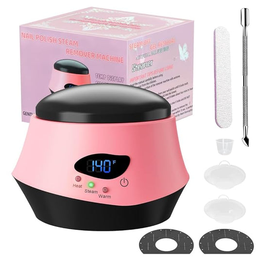 Nail Polish Remover Machine Upgraded Electric Steam Remover Portable Automatic Gel Nail Polish Remover for Home and Salon Use