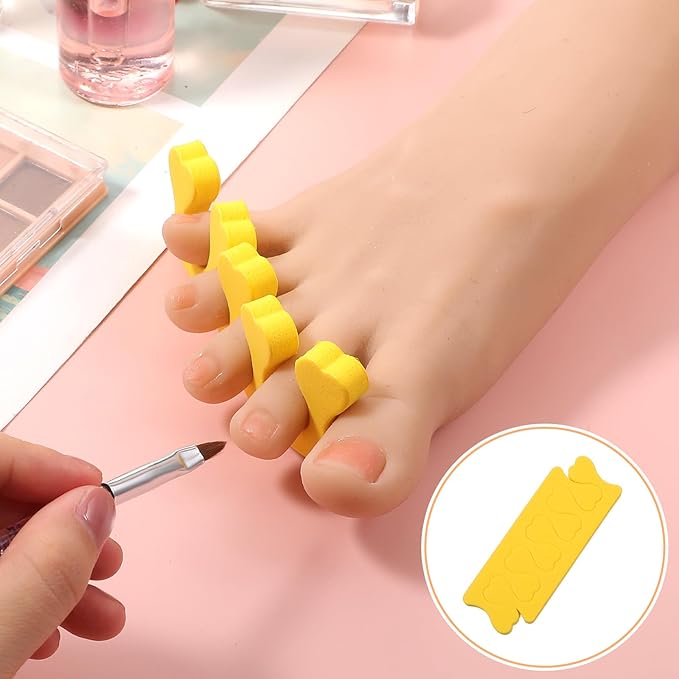 500 Pcs (250 Pairs) Toe Separators Pedicure Tool Kit Soft Toe Spacers for Pedicures Spreaders Finger Dividers for Women Men Feet Nail Toenails Art Painting Polish Spa(Multicolors)