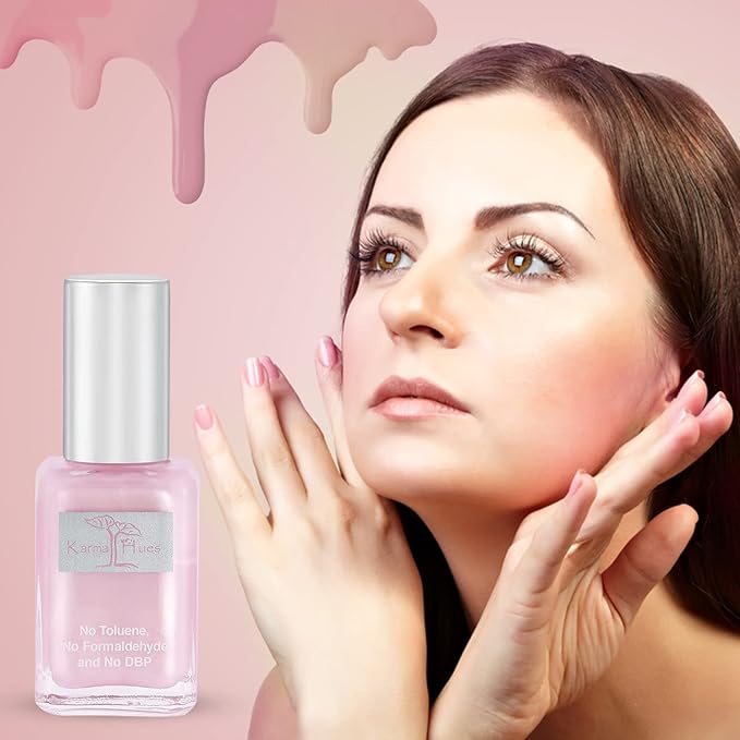 karma organic Natural Nail Polish, Vegan, and Cruelty-Free, No Toluene, No Formaldehyde, No DBP, and Free of TPHP, Pretty in Pink