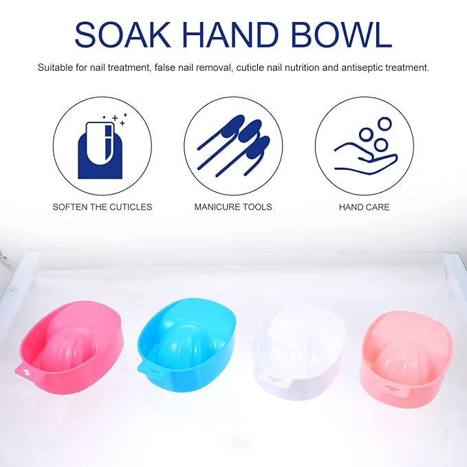 20pcs Soaking Nail Removal Bowls Manicure Soak Bowl Nail Soaking Tray Bowls Art Bowls
