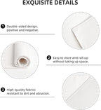 Fiokroo Black with White Marble Placemats Set of 6 Table Mats Table Tableware - Image 4