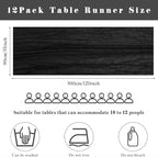 Black 6 Pcs Cheesecloth Table Runner 10FT Gauze Fabric Boho Cheese Cloth Table - Image 3