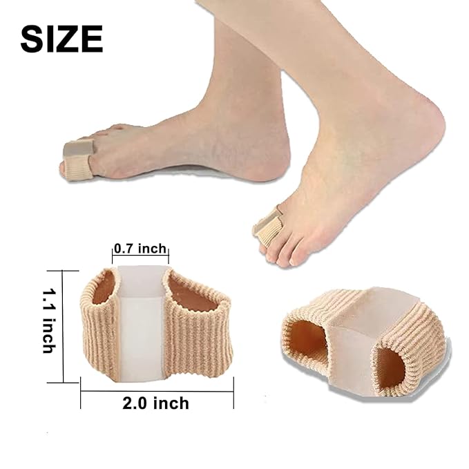 4 Packs Bunion Corrector Toe Separators for Overlapping Toes Women & Men, Gel Toe Spacers Bunion Corrector with 2 Loops for Feet, Hammer Toe Straightener for Big Toe