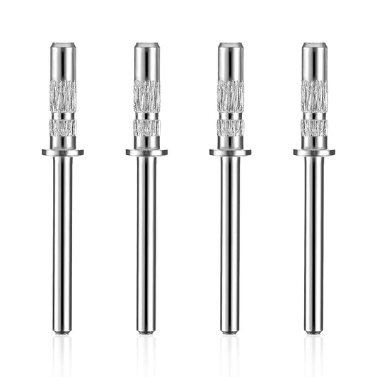 4 Pcs Small Mandrel Nail Bit 3mm Mini Mandrel Nail Bit Nail Sanding Bands Shaft 3/32 Shank Sanding Bands for Nail Drill Professional Nail Drill Bits for Electric Drill File Machine Manicure Accessory