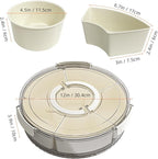 Divided Serving Tray with Lid and Handle, Stackable Snackle Box Container - Image 7
