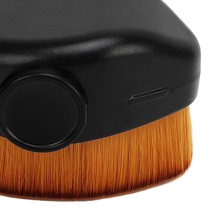 Nail Dust Brush, Soft Bristles Artificial Fiber Nail Dust Clean Brush Die Casting Multifunctional Portable for Manicure for Powder (Black)
