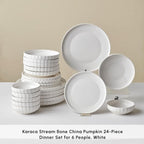 Karaca 24-Piece Bone China Pumpkin Dinnerware Set - Image 4