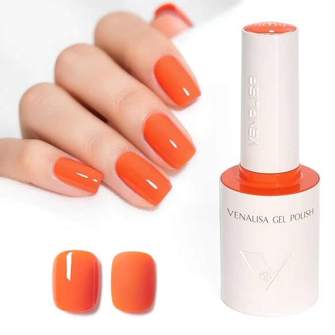 VENALISA Orange Gel Nail Polish 1 Pcs 10ML Soak Off UV Gel Salon Manicure DIY at Home Nail Art For Girls Women