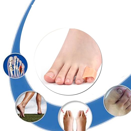 10 Pcs Pinky Toe Splint, Gel Toe Separators, Little Toe Straightener Hammer Toe for Men Women Walking, Running, Overlapping, Bunion Corrector and Bunion Relief