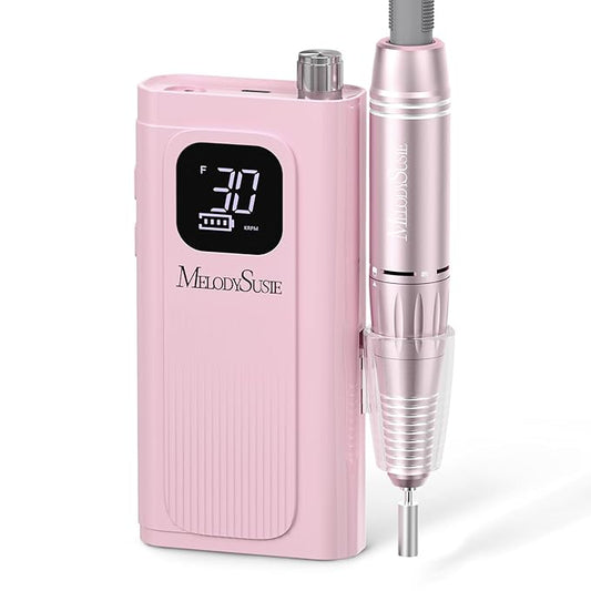 MelodySusie Professional Rechargeable Nail Drill 30000 RPM, Electric Nail File for Shaping, Removing & Polishing Gel Nails, Lightweight & Easy to Use, Ideal for Home & Salon Manicure Pedicure, SC300F