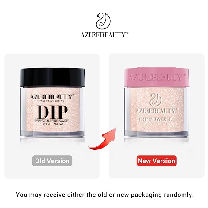 AZUREBEAUTY Dip Powder Nail Starter Kit Berry Red Milky White Silver Glitter, 4 Colors Dipping Powder Set, French Nail Art Base Top Coat Activator Essential Liquid Manicure No Lamp Needed Salon