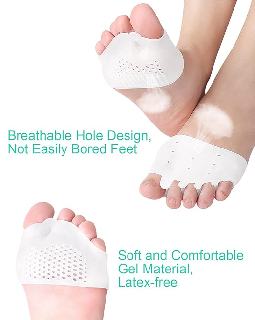 3 Pairs Metatarsal Pads Toe Spacers Separators for Bunion Correction, Soft and Breathable Foot Cushion Hammertoe Corrector for Women Men Feet Relief