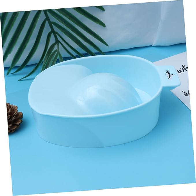 1Pc Rectangular Nail Soaking Bowl for Nail Polish Removal Blue Manicure Care Bowl Care Soaker for Nail Removal and Treatment