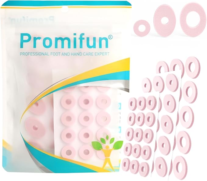 Corn Cushions for Toes and Feet - Callus Cushions to Protect Sore Spots with Foam Padding - Self-Stick Adhesive Pads - Relief Pain, Pressure and Friction from Shoes (Pink, 90 Count)
