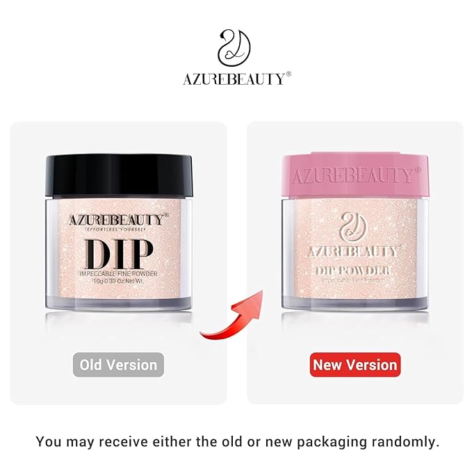AZUREBEAUTY Dip Powder Nail Kit Starter, 4 Colors Pink Yellow Blue Glitter Dipping Powder Liquid Set Recycling Tray with Base & Top Coat Activator for French Fingernail Art Manicure Salon DIY at Home
