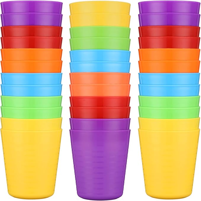 Eccliy 36 Pcs Kids Cups Bulk, 8 oz Plastic Toddler Drinking Cups Unbreakable by Eccliy