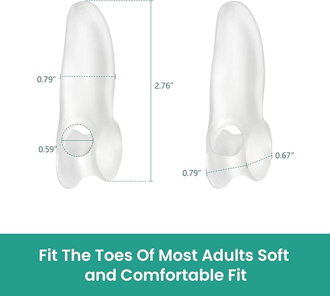 Welnove Tailor's Bunion Corrector Pads - 8 Pack Pinky Toe Protector, Bunion Cushion with Separator for Women Men, Gel Bunion Shield for Foot Pain Relief(Shield Spacers)