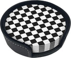 Black and White Checkered Coasters by Unknown