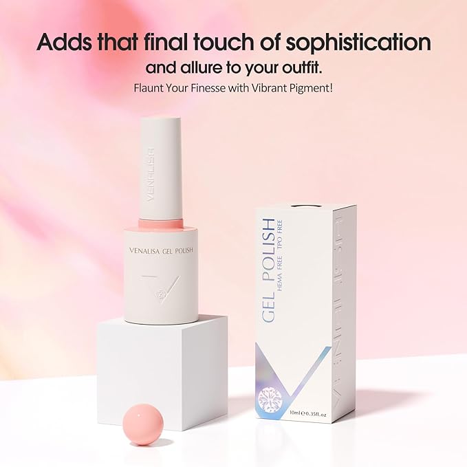 VENALISA Nude Pink Gel Nail Polish 1 Pcs 10ML Soak Off UV Gel Salon Manicure DIY at Home Nail Art For Girls Women