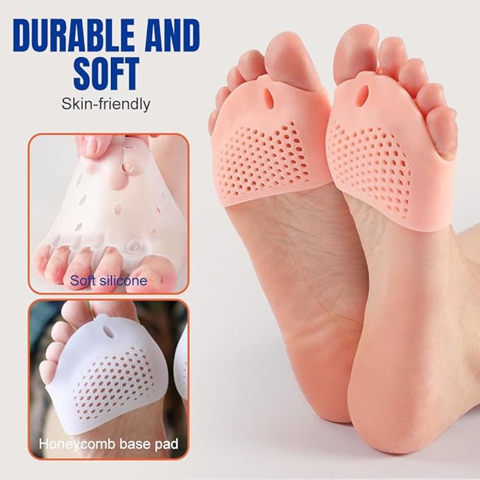Silicone Toe Separator, 2025 New Toe Spacers Toe Seperators Correct for Overlapping, 4 Pairs Bunion Corrector Cushion, Soft Toe Separators for Women Men (White)