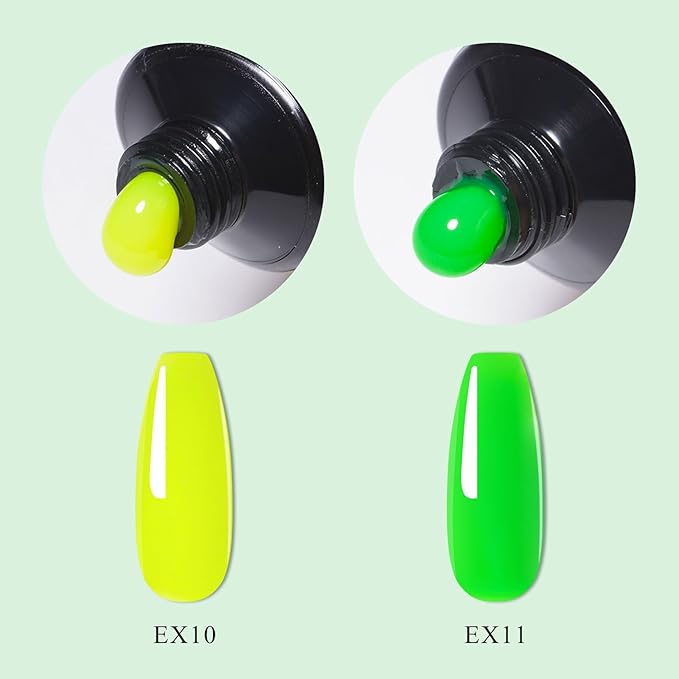 MEET ACROSS Poly Nail Gel 10Pcs Nail Extension Gel Set and Nail Extension Starter Kit for Beginners Nail Art DIY Home Gifts for Women (SET-11, 10pcs)