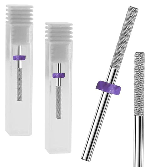 3/32” Tungsten Carbide Nail Drill Bit Buffer Cuticle Remover, Two-Way Rotation Fine Grit-3XF Professional Gel Remover for Manicure Home Salon Pedicure Use Sliver