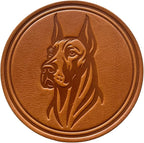 Dog Breed Leather Coasters – Premium Full Grain Table Protectors by Handmade