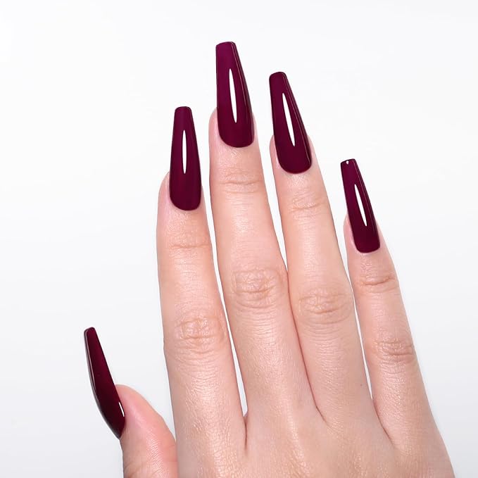 Imtiti Cherry Gel Nail Polish, Cherry Mocha Gel Polish Autumn Winter Soak Off UV LED High Gloss Art Manicure Salon DIY Design 10ML