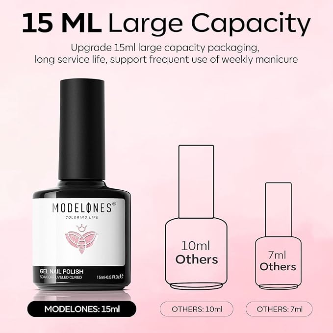 modelones Cat Eye Gel Nail Polish, Pink Glassy 9D Cateye with Magnet Shimmer Soak Off Reflective Translucent Gel Magnetic Top Coat Nail Polish for Women Girl 15 ML