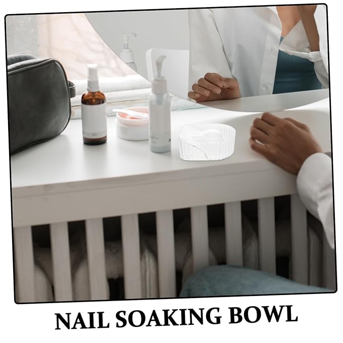Nail Soaking Bowl for Manicure Ergonomic Design for Softening Dead Skin and Cleaning Nails