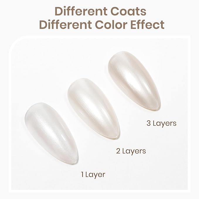 Quick Dry Pearl Nail Polish, Mermaid Shimmer Nail Lacquer Air Dry Fast DIY Manicure