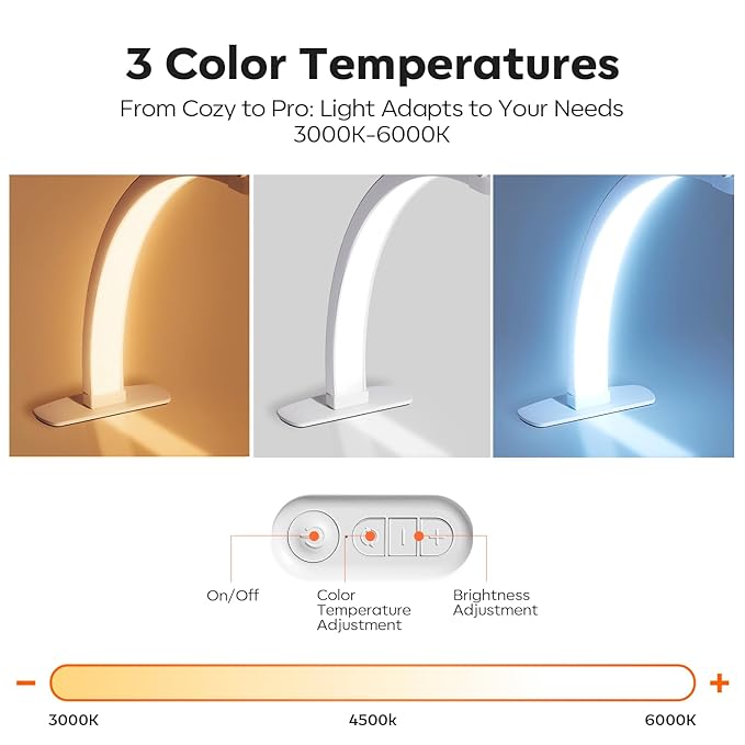 Modelones 29IN Half Moon Light for Nail Desk, 364 LEDs 3 Color Modes Rhinestones Nail Light for Desk with Phone Holder, Foldable Premium LED Lamp for Professional Manicure, Eyelash Extension, Skincare