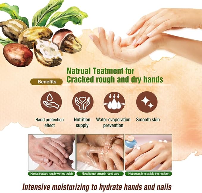 Epielle Hydrating Hand Masks 6 Pairs, Deep Moisturizing Gloves for Dry, Cracked Hands, Soften with Shea Butter & Jojoba Oil, Korean Skin Care, Spa Set, Self Care Gifts for Women